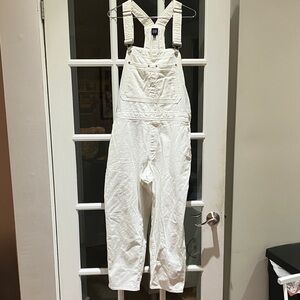 GAP Women's White Denim Overalls